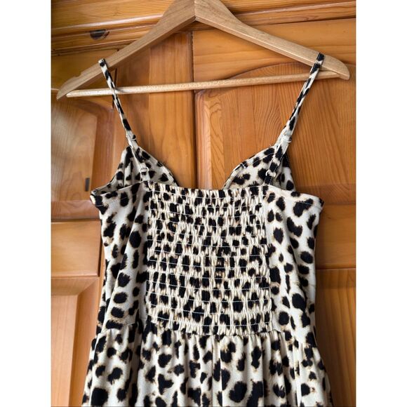 Express Leopard Print Wide-Leg Jumpsuit XS - Picture 7 of 13